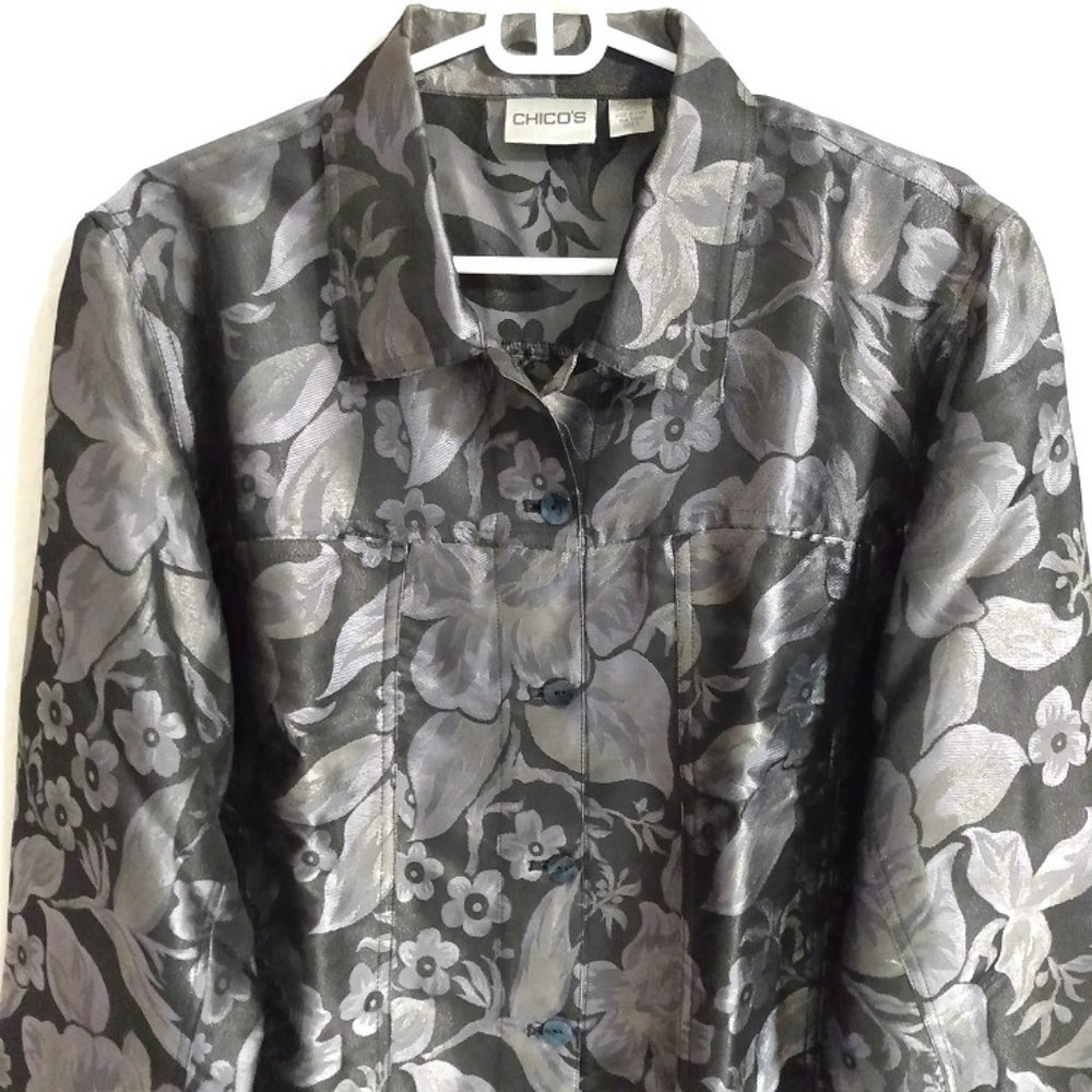 Chico's:  Gorgeous Floral and Leaves Jacket